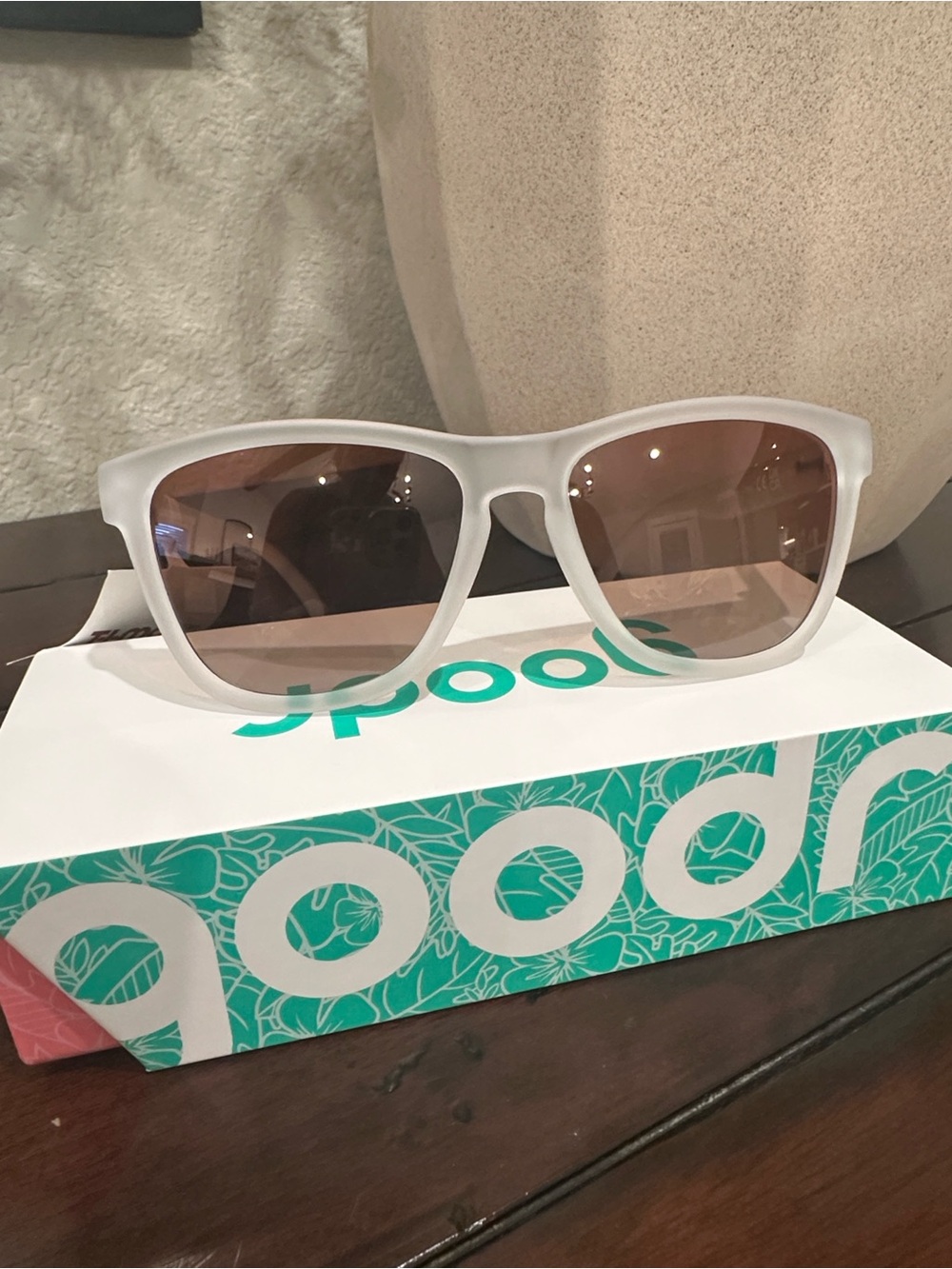 Apoorva White Frame Sunglasses with Brown Lenses